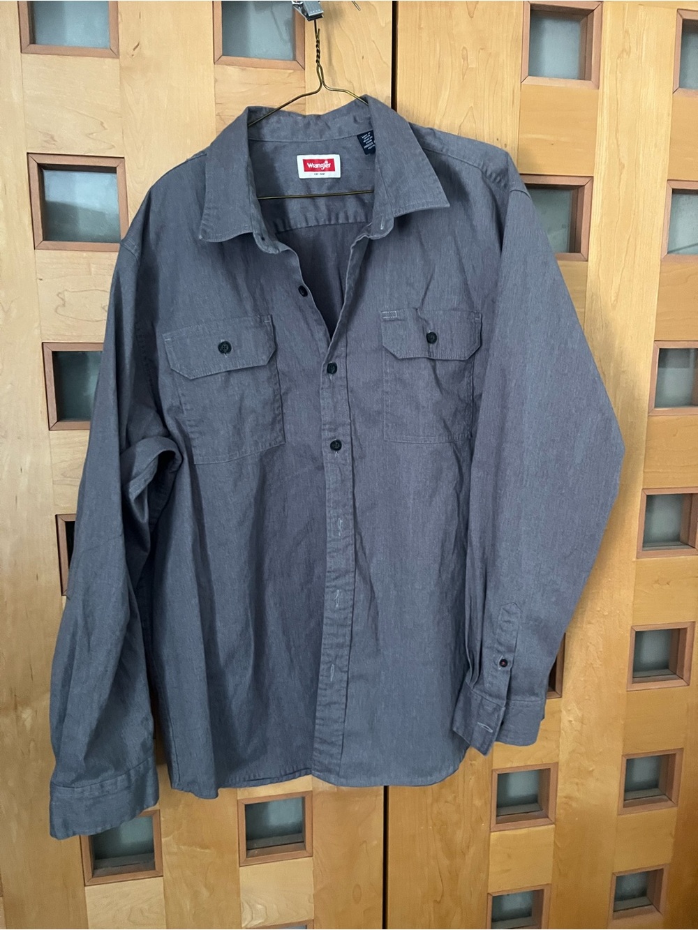 Wrangler Men's Long Sleeve Chore Shirt, XL